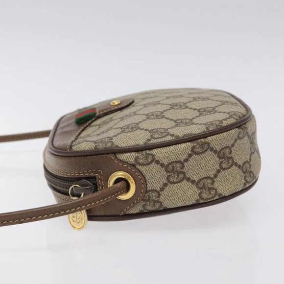 GUCCI GG Supreme Web Sherry Line Shoulder Bag PVC Beige 007 754 6112 Auth - Picture 8 of 15